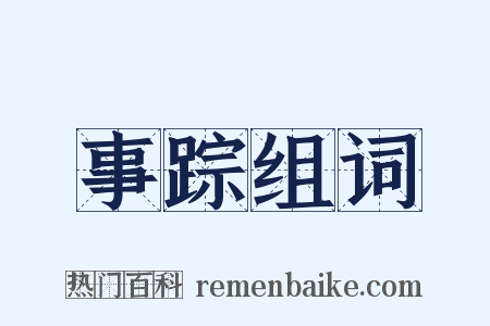 事踪组词是什么意思的图片